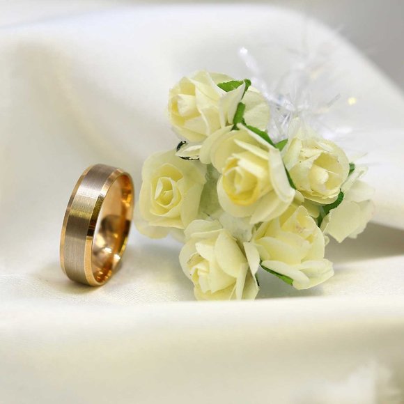 10 K Gold wedding Band 6mm , white gold, yellow gold, rose gold, engagement - Picture 2 of 7